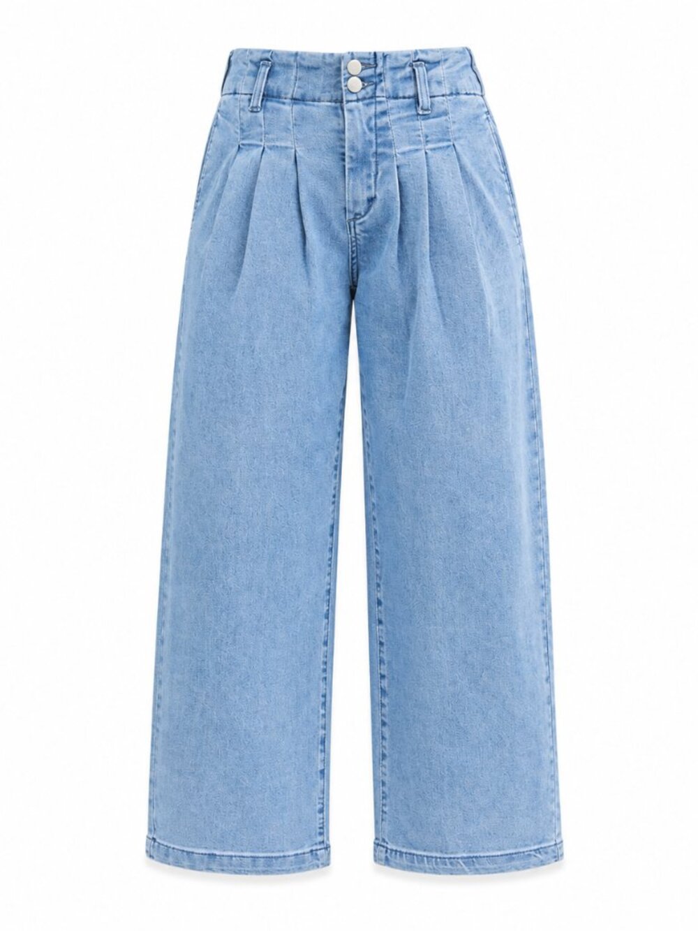 RISEN Pleated Crop Barrel Jeans New | #10